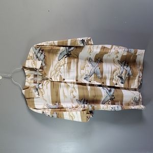 Kalaheo, Warhawk, Marines, Airplane, short sleeve, button down, size large,